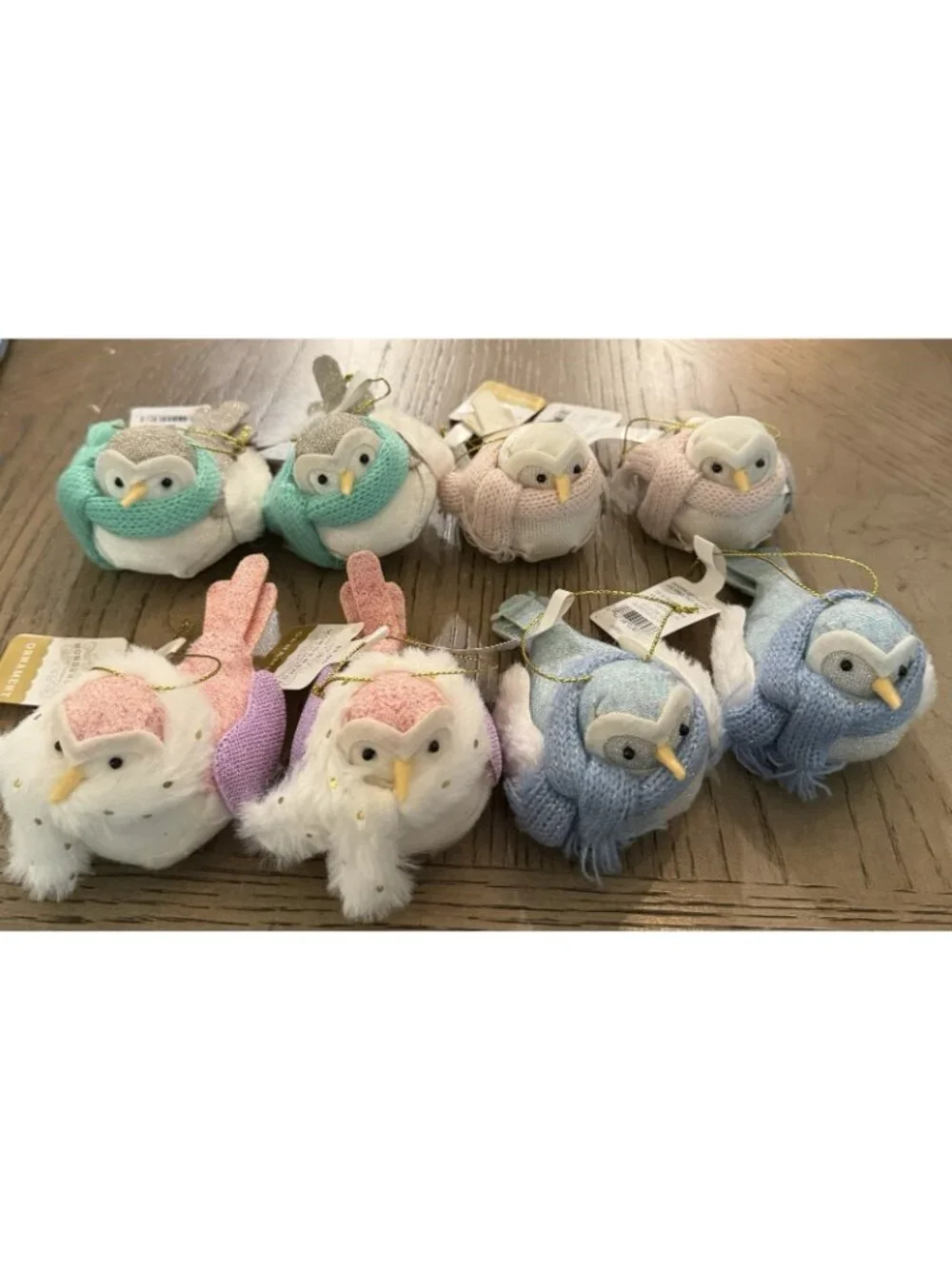 Target Wondershop Feathery Friends Felt Bird Christmas Ornaments Lot of 8 Mini